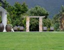 Additional soil was trucked onto site to create a level lawn area, off-setting the residence
